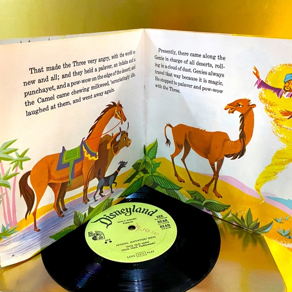 WALT DISNEY 1968 DISNEYLAND RECORD & 24 PAGE BOOK HOW THE CAMEL GOT HIS HUMP 7” - Picture 9 of 16